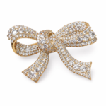 Crystal Ribbon Brooch