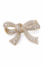 Crystal Ribbon Brooch