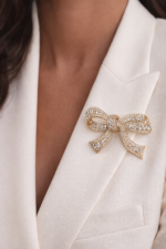 Crystal Ribbon Brooch - Image 3