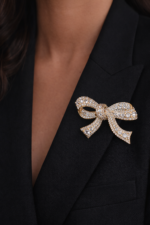 Crystal Ribbon Brooch - Image 4