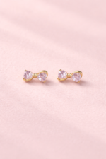 Twin Heart Studs (pink) - Image 2