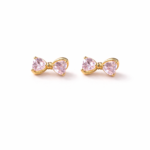 Twin Heart Studs (pink)
