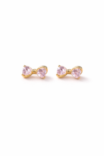 Twin Heart Studs (pink)