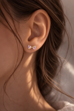 Twin Heart Studs (pink) - Image 3