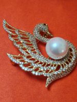 Swan Sparkle Brooch - Image 2