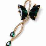 Emerald Butterfly Brooch