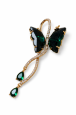 Emerald Butterfly Brooch