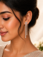 Celeste Sparkle Drop Earrings - Image 2