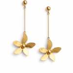 Golden Bloom Drop Earrings