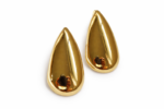 Radient gold tear drop earring