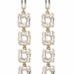 Golden Cascade Crystal Earrings