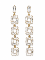Golden Cascade Crystal Earrings