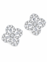 Crystal Bloom Stud Earrings